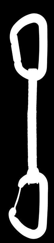 Quickdraw PAD 16 mm, pevný nylonový popruh s vysokou životností Gumová vložka Biner Fix drží spodní karabinu ve správné poloze PEVNOST: 24