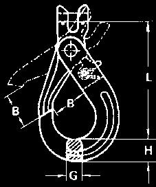 Bezpečnostní hák s otočnou hlavou S 320A S 322A Typ nosnost