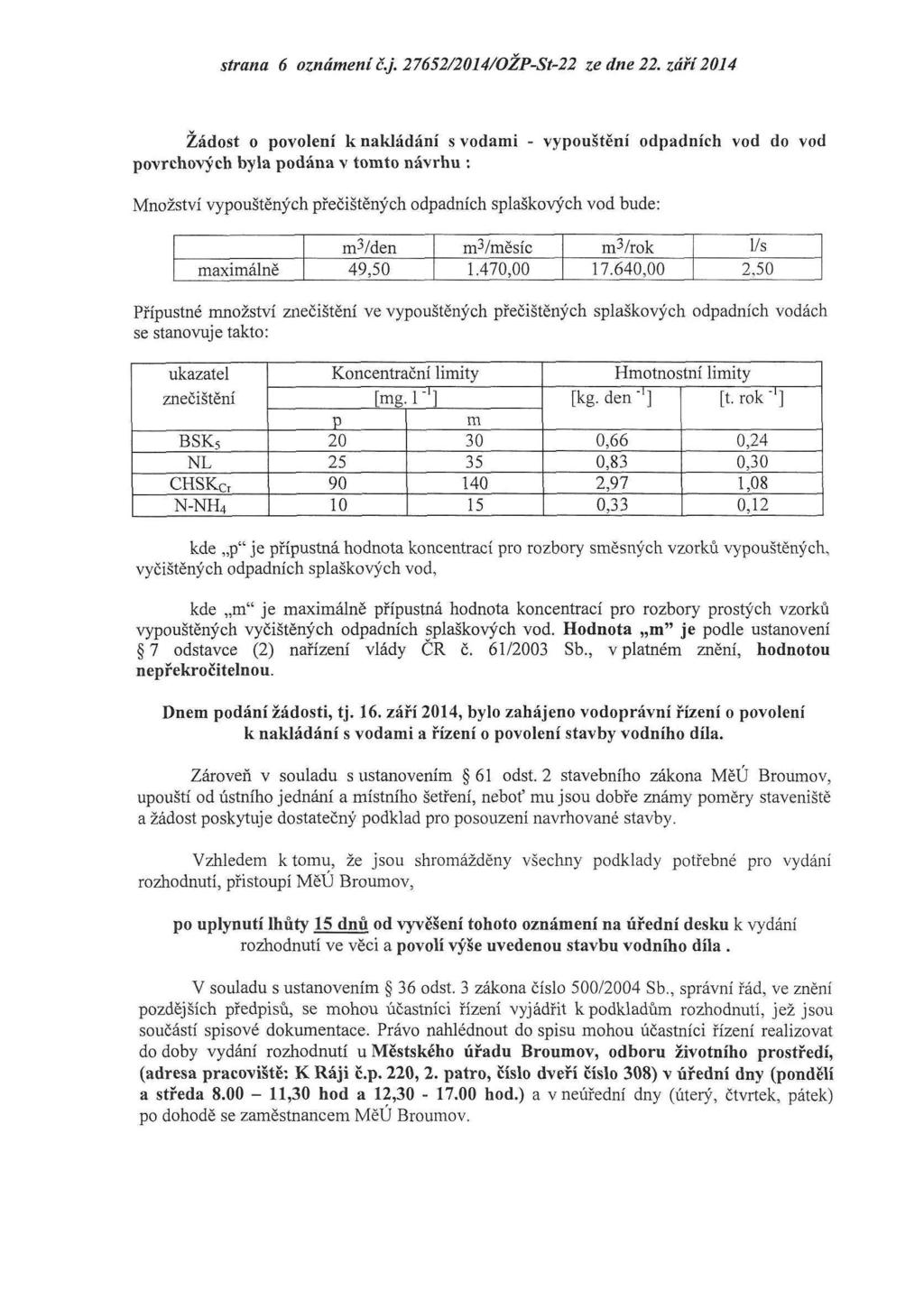 strana 6 oznámení č.j. 27652/204/OŽP-St-22 ze dne 22.