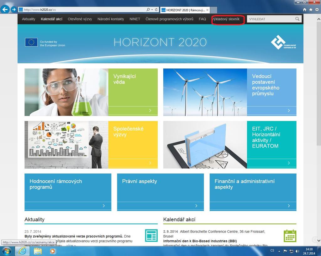 Web TC k H2020 www.h2020.