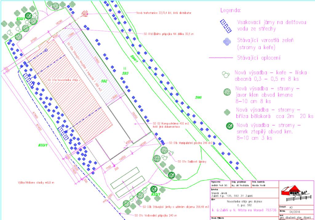 5. Situace EIA Novostavba stáje pro dojnice č. p. 592 k.