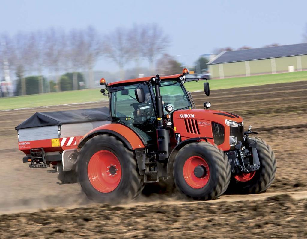 Všechny rychlosti, které potřebujete pro vaši práci KVT (Kubota Variable Transmission) K dispozici pro M7002 ve verzi Premium KVT.