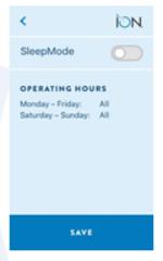 REŽIM SPÁNKU o o o o Zařízení ION disponuje funkcí "SleepMode" pro úsporu energie "SleepMode"