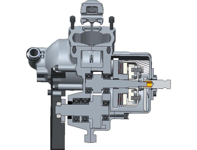 motorem MCW50 v rovině os primárního