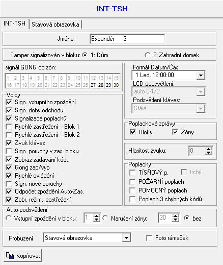 SATEL INT-TSH 21 Sign. poruchy v zas, bloku [Por.v část.