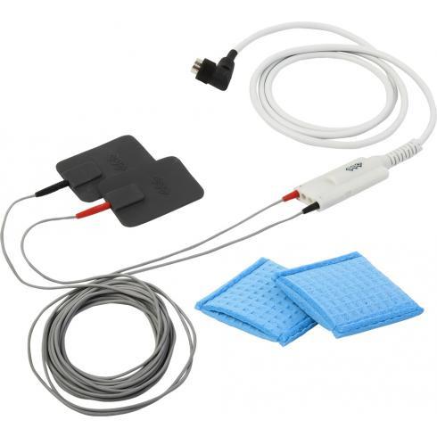 Obr. 10 Pacientský kabel s připojeným příslušenstvím - pro elektroléčbu 2.