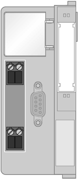 Anschlussübersicht Napájení Systémové napájení U SYS napájí komunikační bránu a I/O moduly.