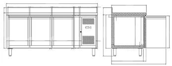 termostat izolace 60 mm vyhřívaný rám dveří prolamované dveře nucený oběh, který zajistí nastavenou teplotu i při větší četnosti otevírání kompletní