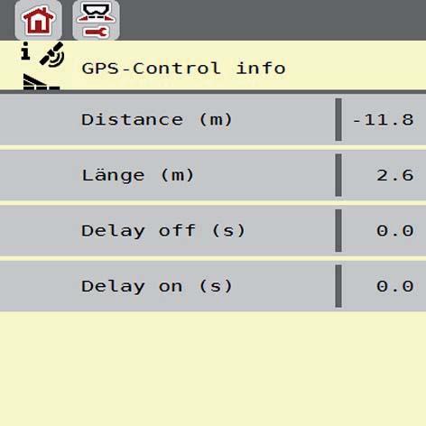 4 Obsluha AXIS EMC ISOBUS 4.4.11 GPS-Control info V menu GPS-Control Info se můžete informovat o vypočítaných nastavených hodnotách v menu Vypočítat OptiPoint.