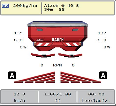 5 Rozmetací provoz s ovládáním stroje AXIS EMC ISOBUS 5.10 GPS-Control Ovládání stroje AXIS-H ISOBUS lze kombinovat s terminálem ISOBUS s funkcí SectionControl.