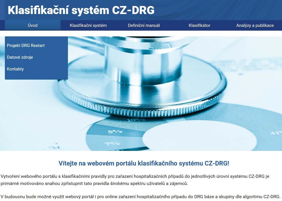 Struktura systému CZ DRG je dostupná online