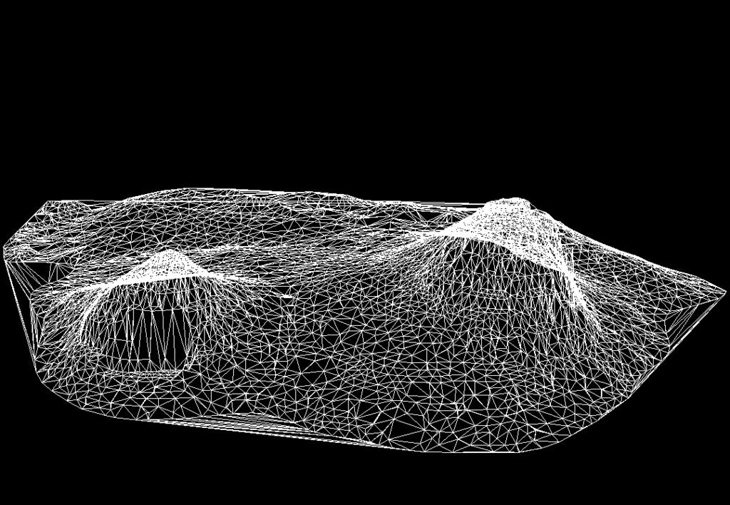Triangulated irregular networks (TIN) Universální způsob jak zobrazit povrch je triangulovat vstupní body do podoby TINu.