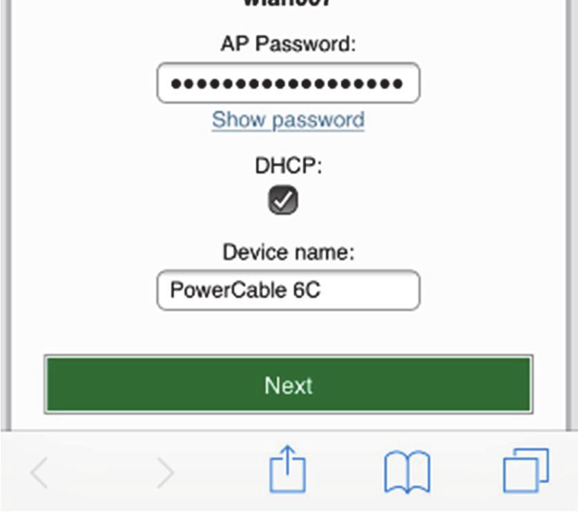 Pokud je WiFi status: Connected, zkontrolujte síťové parametry a poté pomocí tlačítka Save&Connect konfiguraci uložíte.