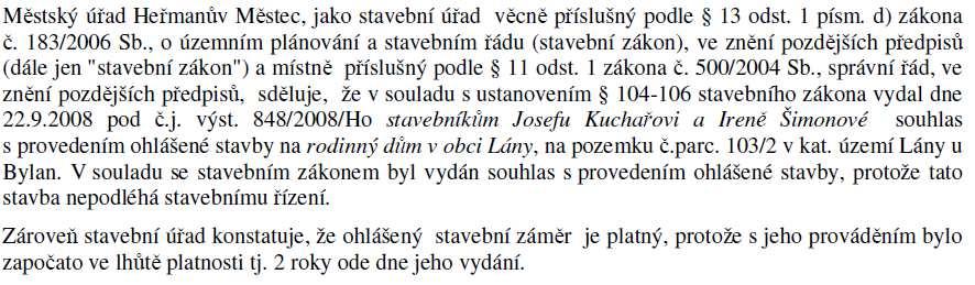 4. Vlastnické a evidenční údaje a ) Dle výpisu z katastru nemovitostí vyhotoveném bezúplatně u ČÚZK prostřednictvím EX úřadu KV - LV č.