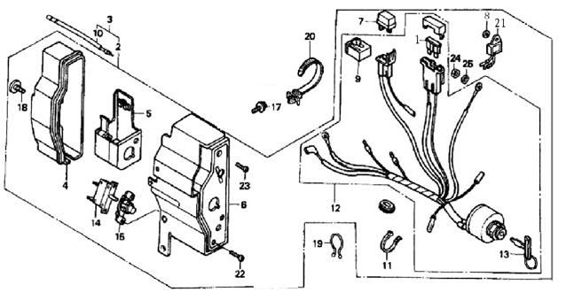 Pozice Objednací číslo Název Name 168FAE 168FBE 3 82240-KB12-0000 Box spínací skříňky kompletní Switchbox