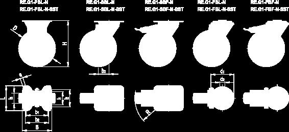 Hub Directly made into the centre. Axle set Calibrated zinc-plated steel or AISI 304 stainless steel (SST version) precision tube.