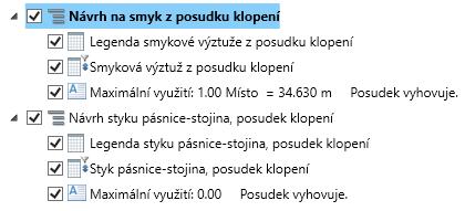 montážních závěsů Návrh na posouvající sílu a kroucení v deformovaném stavu návrh