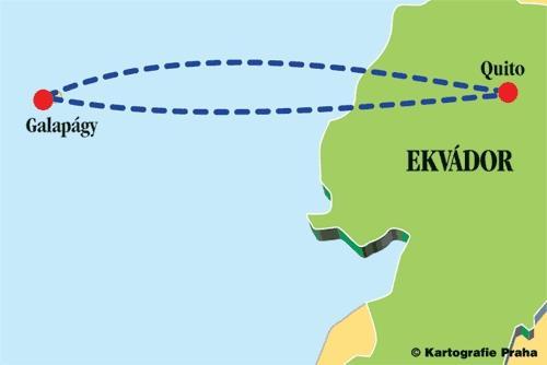 Ekvádorské souostroví Galapágy leží uprostřed Pacifiku, přesně na rovníku a daleko od jihoamerického kontinentu.