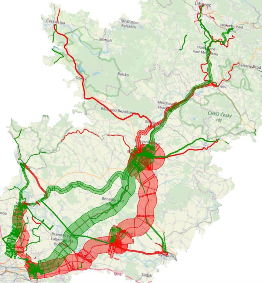 PŘEPRAVNÍ PROGNÓZA Převedení cestující Indukovaní cestující: A0 298 C1 343 C2el 311 CEKO 332 DEKO 315 Podíl