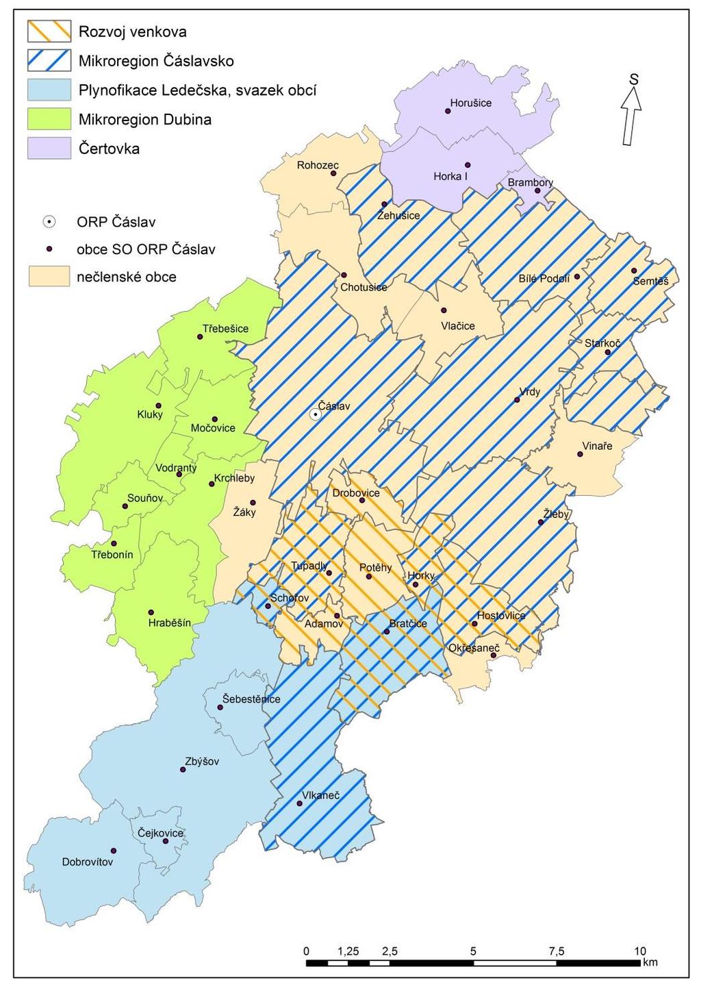 2 Souhrnná zpráva za všechny DSO v území Ve správním obvodu ORP Čáslav existuje 5 dobrovolných svazků obcí (Čertovka, Mikroregion Čáslavsko, Mikroregion Dubina, Rozvoj venkova, Plynofikace