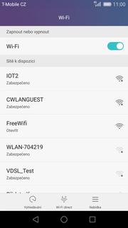 Přihlášení do Wi-Fi sítě Na domovské obrazovce stisknete ikonu Nastavení. 2. Vyberete možnost Wi-Fi. 3.