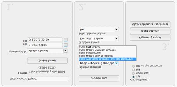 vybraným vozidlům se za vybrané období vypíše následující tabulka s hodnotami telemetru při různých rychlostech a to buď v absolutních nebo relativních hodnotách (dle parametru). 8.