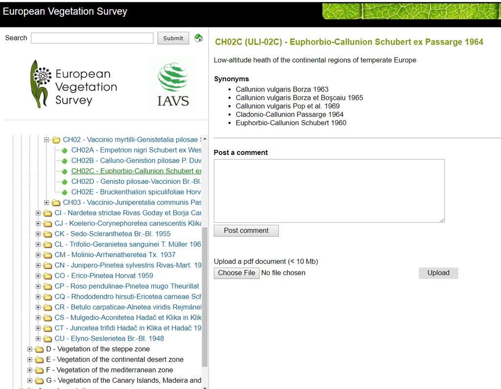 Historie výzkumu evropské vegetace EuroVegChecklist