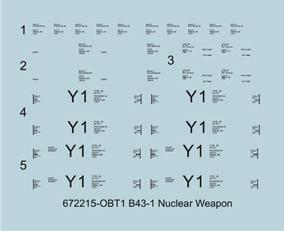 1/72 Brassinová sada - americká nukleární puma B43-1 s ocasními 