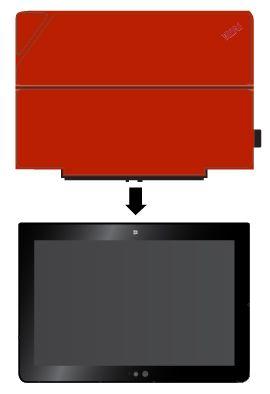 Připojení krytu k tabletu Kryt k tabletu upevněte dle obrázku.