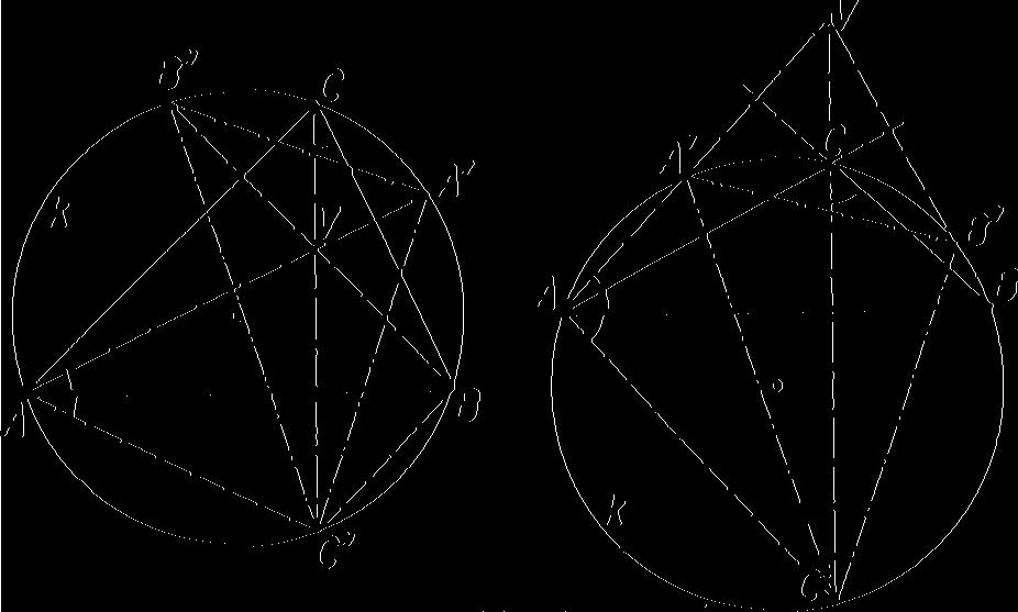 V něm totiž ortocentrum splývá s vrcholem pravého úhlu, a ortický trojúhelník se redukuje na výšku jdoucí vrcholem pravého úhlu. 8.