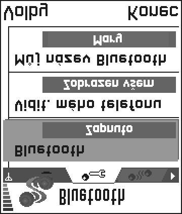 Mo¾nosti pøipojení Obrázek 2 Nastavení Bluetooth Tip! Chcete-li poslat text pøes Bluetooth (místo zprávy SMS), otevøete Poznámky, napi¹te text a zvolte Volby Odeslat Pøes Bluetooth.