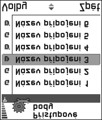 Nastavení Obrázek 3 Seznam pøístupových bodù pou¾ívajících rùzná datová pøipojení Volby pøi upravování nastavení pøístupového bodu: Zmìnit, Pøesnìj¹í nastavení, Nápovìda a Konec.