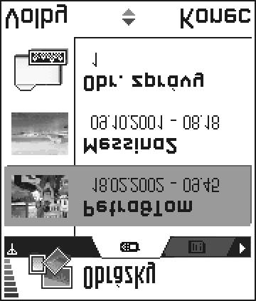 Fotoaparát a Obrázky Obrázek 3 Hlavní zobrazení aplikace Obrázky Zmìna velikosti zobrazení 1 Zvolte Volby Zvìt¹it nebo Zmen¹it. Nad obrázkem se zobrazí informace o zmìnì velikosti, viz obr. 4 na str.