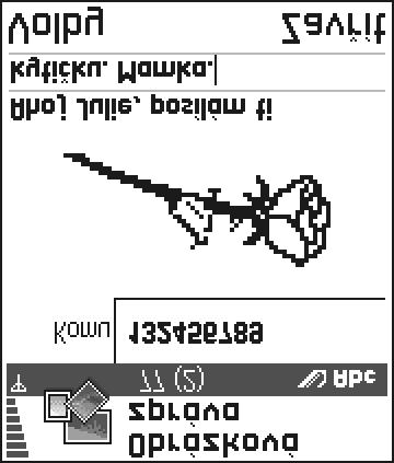 Vytvoøení a odeslání obrazových zpráv Telefon umo¾òuje odesílat a pøijímat obrazové zprávy. Obrazové zprávy jsou zprávy, které obsahují malé èernobílé grafiky.