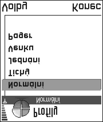 9. Profily Profily V menu Profily mù¾ete nastavit a pøizpùsobit tóny telefonu pro rùzné události, prostøedí nebo skupiny volajících.