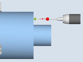 3.2 Měření obrobku (Soustružení) 3.2.2 Kalibrace měřicí sondy - Délka (CYCLE973) Funkce Platí pouze pro soustruhy bez technologie frézování.