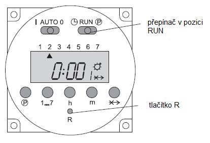 8. Nastavení minut (aktuální čas a čas přepnutí) 9. Přeskočení programu, např. z T0 bez mezikroků do T1 10.