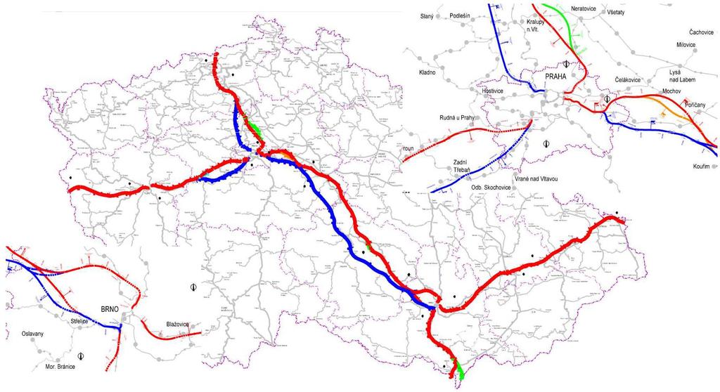 Vysokorychlostní železniční síť v České republice a její historie