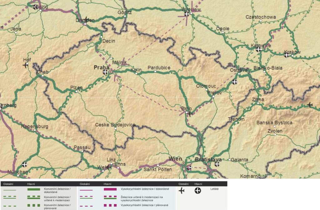 Vysokorychlostní železniční síť v České republice a její