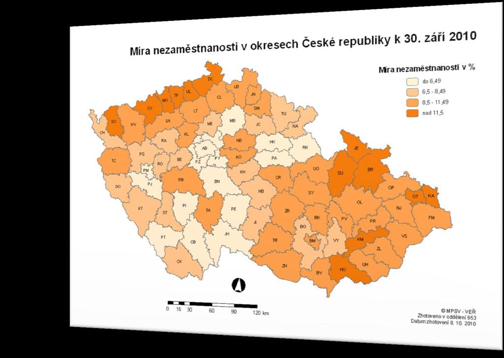 Míra nezaměstnanosti v