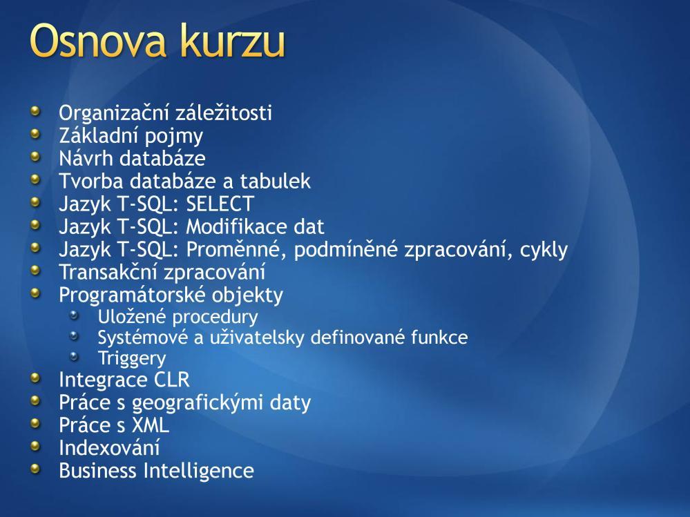 Osnova je orientační pro FIT, u FEKTu se dá předpokládat, že budou zohledněny