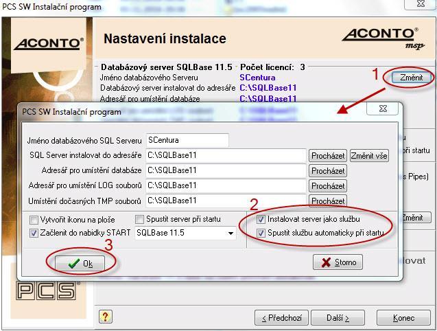 automaticky při startu a uložte Ok 3. dále v okně Nastavení instalace v části Komunikace ekon.