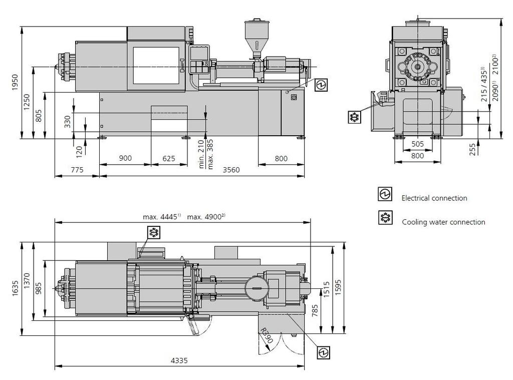 UTB ve Zlíně, Fakulta technologická 42 9 VSTŘIKOVACÍ STROJ Pro navrženou formu byl zvolen vstřikovací stroj od německé společnosti Arburg. Stroj má označení ALLROUNDER 470C GOLDEN EDITION.
