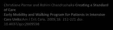 Chandrasheka Creating a Standard of Care Early Mobility and Walking Program for Patients in Intensive Care Units:Am J