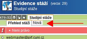 cz), která Vám příslušný předmět do Informačního systému doplní. Po založení stáže v modulu Evidenci stáží můžete poté v modulu Individuální studijní plán Ph.D.