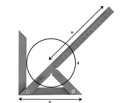 Kątownik do ustawiania kołnierzy 30x5mm a [mm] b [mm] 4063-10 300x300 mm 65 105