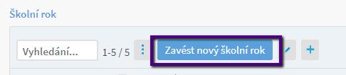 Pro nový školní rok je potřeba založit : školní rok včetně pololetí a hodnoticího období první třídy / ročníky (třídy z předchozího školního roku je možné převést) rozvrhové skupiny, pokud budou