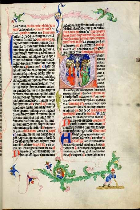 Liber viaticus, fol.162r, Seslání Ducha svatého, 1360.