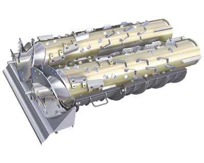 Pro plynulé vkládání materiálu již není použita CVT převodovka, ale mechanická převodovka s nižší energetickou náročností.