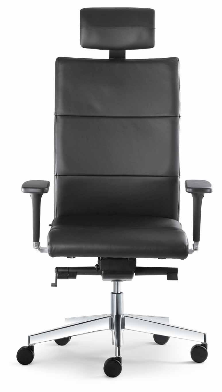 695+BR-450 690+BR-450 Swivel chairs can be fitted with a height and tilt-adjustable headrest.